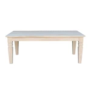 Java 48 in. Unfinished Large Rectangle Wood Coffee Table