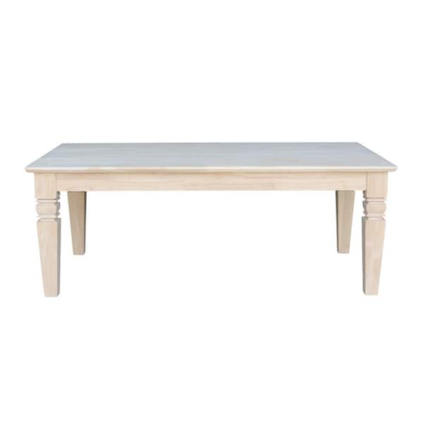 International Concepts Java 48 in. Unfinished Large Rectangle Wood Coffee Table
