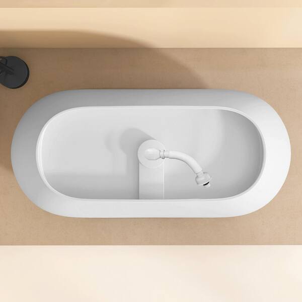 Zeafive Lux 63 in. x31.5 in. Solid Surface Stone Resin