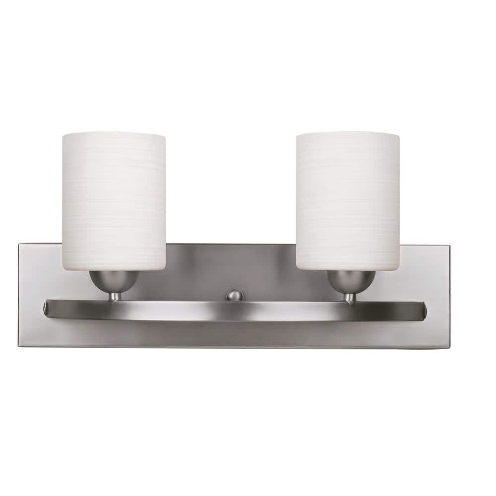 Hampton 2-Light Brushed Pewter Bath Light price history on PriceWatchPro