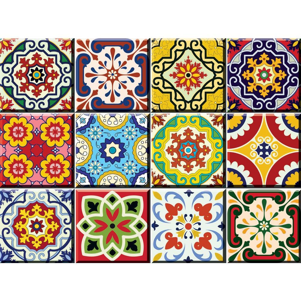 Multi-Color 55 6 in. x 6 in. Vinyl Peel and Stick Tile (24-Tiles, 6 sq.ft./Pack) price history on PriceWatchPro