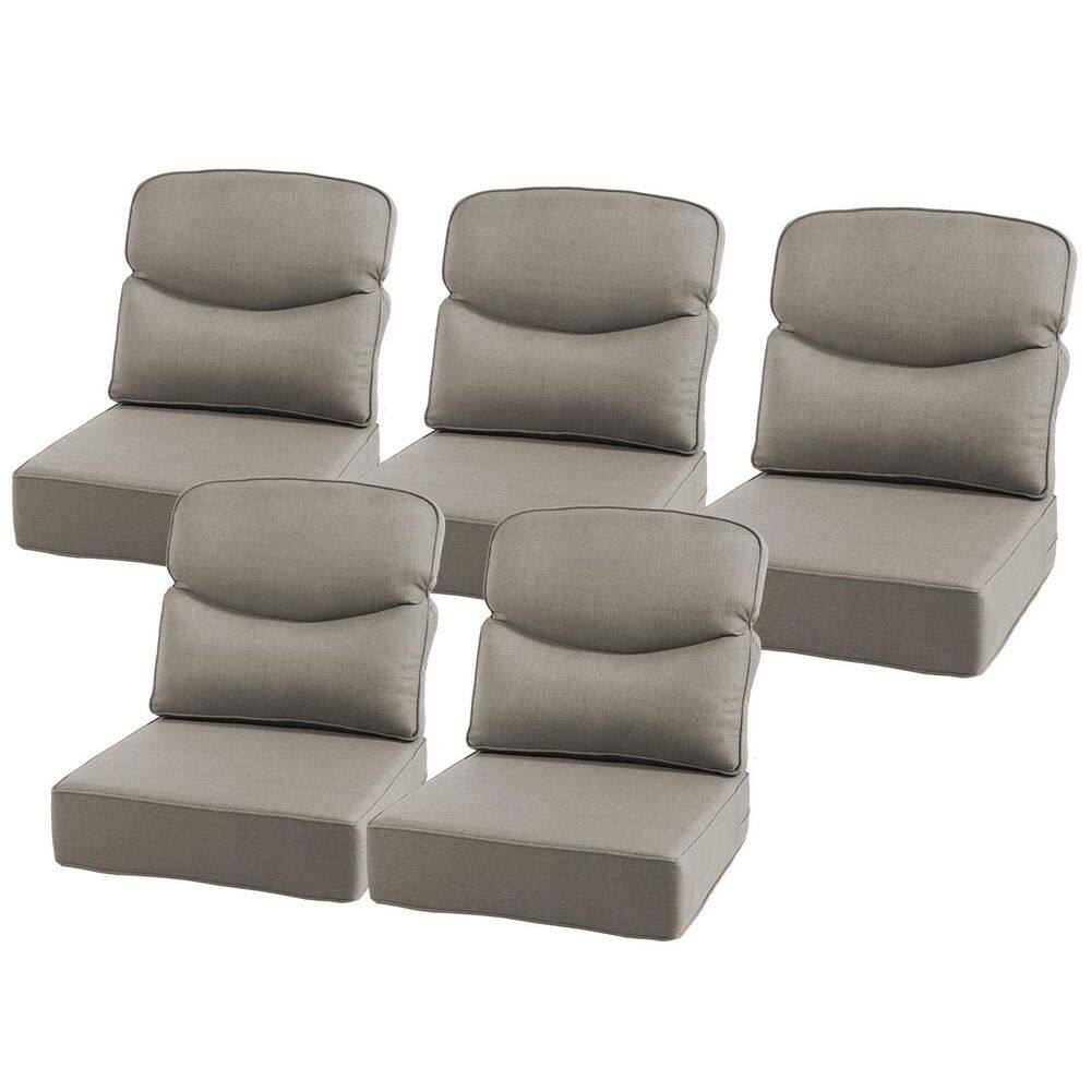 24 in. x 24 in. x 6 in. 10-Piece Olefin Deep Thick Outdoor Lounge Chair Sofa Replacement Seat & Back Cushion Set in Gray price history on PriceWatchPro