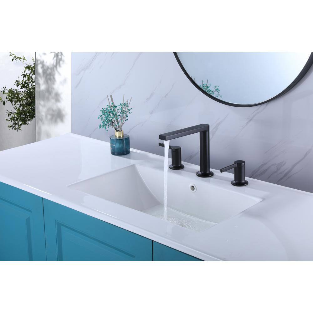 Simple 8 in. Combo Kit 3 Holes Double Handle Brass Bathroom Sink Faucet Rus