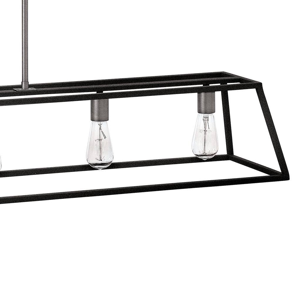 Aged Zinc 5-Light Industrial Cage Chandelier with Vintage Charm