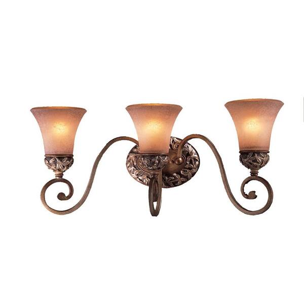 Minka Lavery Salon Grand 3-Light Florentine Patina Wall Bath Light