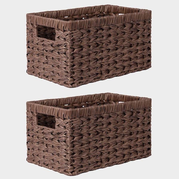 Brown Basket CD 3枚セット 廃盤 Brown 13 in. x 7 in. Polypropylene Decorative Basket Set of 2 with