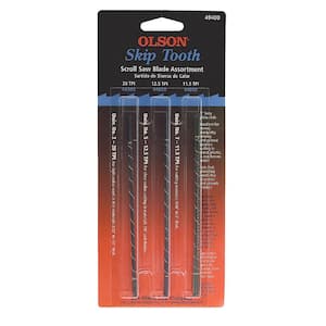 Copy 1 5 in. L Plain End Scroll Saw Blade Assortment with 6 each FR44300, FR44600 and FR44800