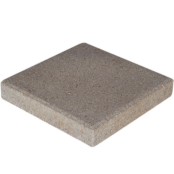 Pavestone 12 in. x 12 in. x 1.5 in. Pewter Square Concrete Step Stone