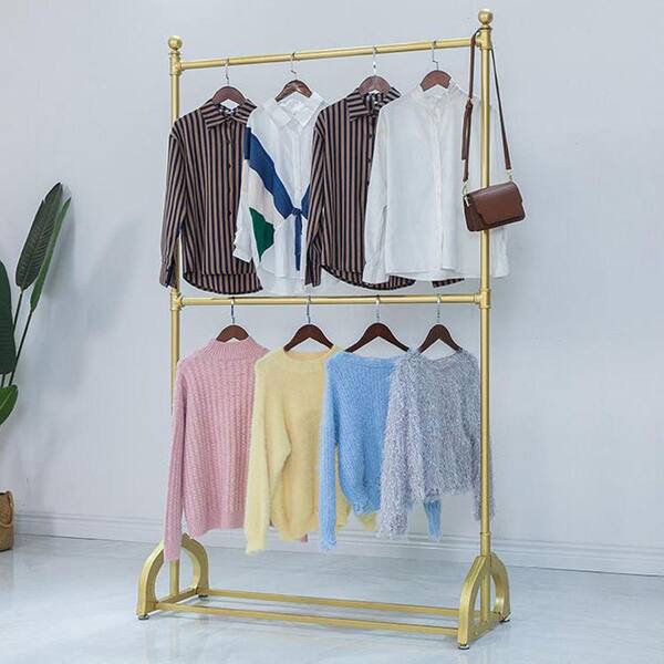 Eledoll 1:6 Scale Dollhouse Furniture – Gold Metal Clothes Hanger / Clothing Rack Stand For 12-Inch Fashion Dolls