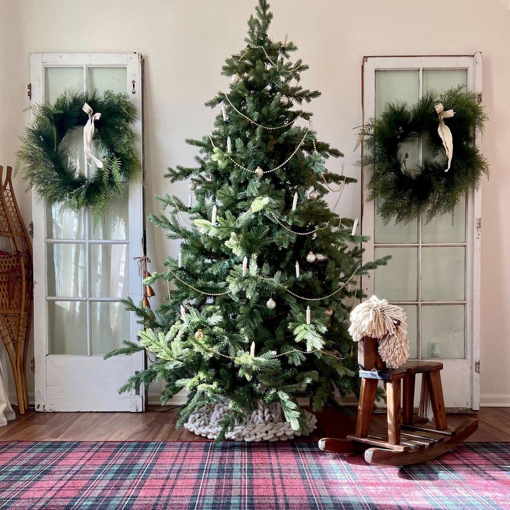 6.5 ft. Pre-Lit Foxtail Pine Artificial Christmas Tree with Warm White LED Lights price history on PriceWatchPro