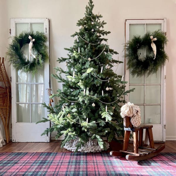 6.5 ft. Pre-Lit Foxtail Pine Artificial Christmas Tree with Warm White LED Lights