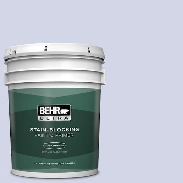 BEHR ULTRA 5 gal. #T12-17 Violet Water Extra Durable Semi-Gloss Enamel Interior Paint & Primer