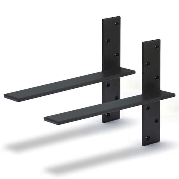 18 in. L Free Hanging Countertop Support Bracket, Hidden Floating Wall Bracket, 3/8 in. Thick Shelf Bracket (2-Pack)