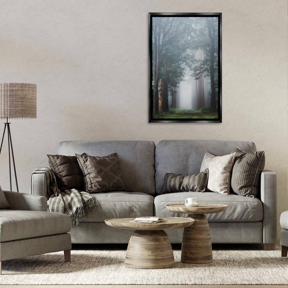 Calm Forest Clearing by Martin Podt Black Floater Frame Nature Graphic Art Print 31 in. x 21 in. price history on PriceWatchPro