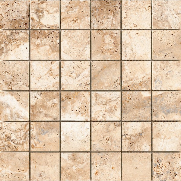 EMSER TILE Cabo Coast 12.99 in. x 13.03 in. x 9mm Ceramic Mesh-Mounted Mosaic Tile (1.19 sq. ft.)