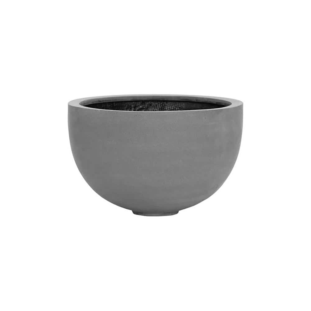 Vasesource 11 in. x 18 in. M Bowl Grey Fiberstone Planter Pot E106528