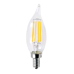 40-Watt Equivalent 4-Watt CA10 Dimmable LED Clear Bent Tip Filament Antique Vintage Light Bulb 3000K 85066