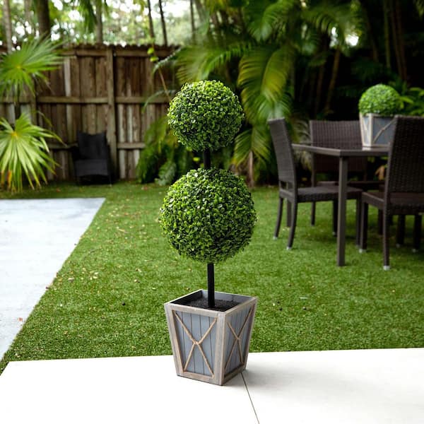 Nearly Natural 3 Ft. UV Resistant Artificial Double Ball Boxwood