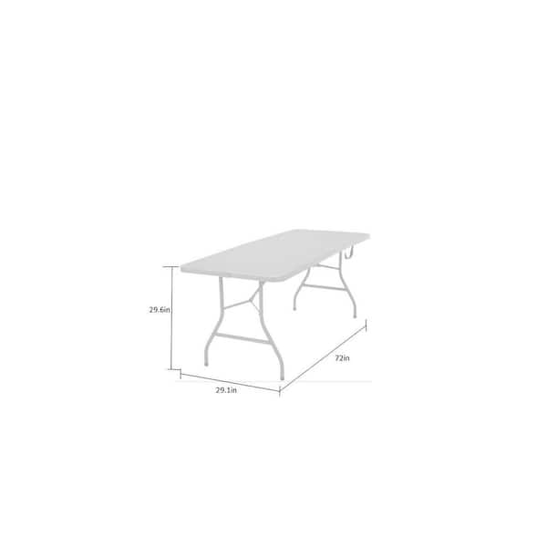 Cosco 2.6-ft x 8-ft Indoor or Outdoor Rectangle Resin Black Folding Banquet  Table (8-Person) in the Folding Tables department at