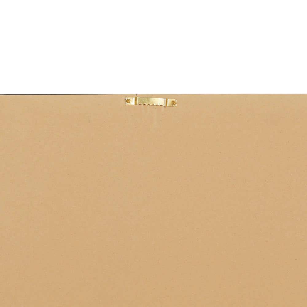 47" x 47" White and Beige Abstract Canvas Art with Black Frame