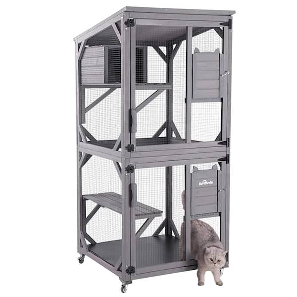 Cat House, Outdoor Cat Catio (Inner Space 13.2 sq. ft.)
