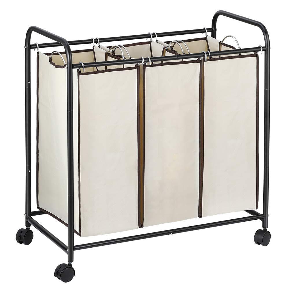 Oumilen Laundry Hamper Sorter with Rolling Heavy Duty Casters, Laundry ...