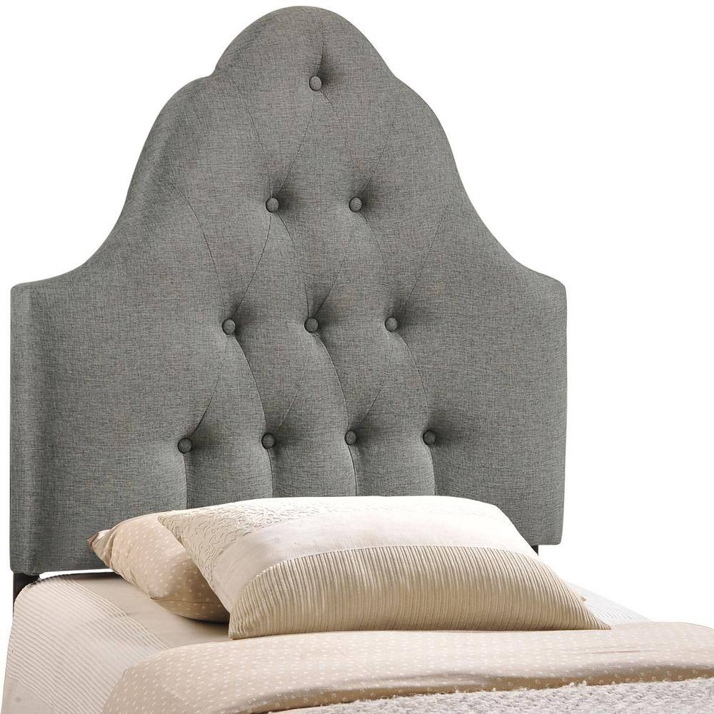 MODWAY Sovereign Gray Twin Upholstered Fabric Headboard MOD5168GRY
