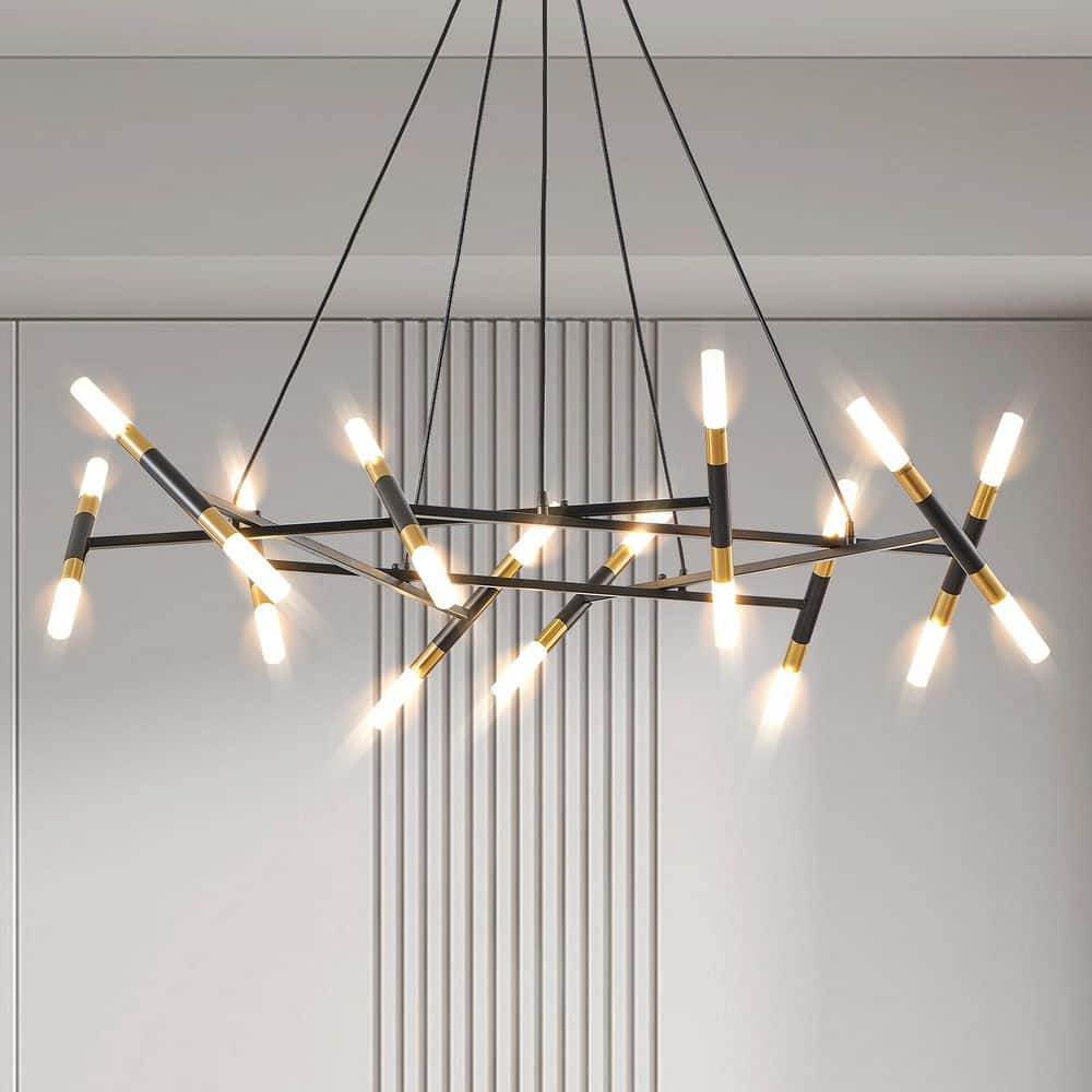 20 Light Adjustable Height Black Modern Branch Chandelier for Living Room (Bulb Not Included) price history on PriceWatchPro