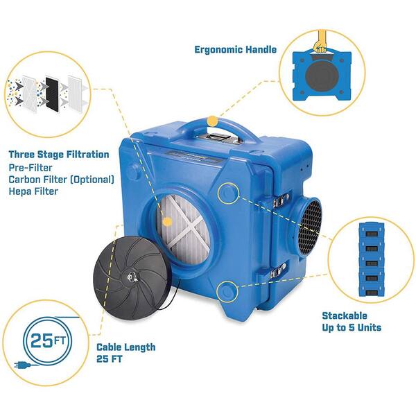 MOUNTO HEPA500  Air Scrubber Negative Hepa Air Purifier System for hospital 