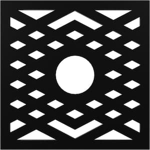 1 in. x 36 in. x 36 in. Chevron Architectural Grade PVC Peirced Ceiling Medallion