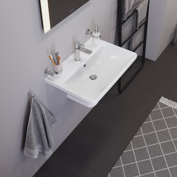 Duravit D-Neo 6.75 in. Wall-Mounted Rectangular Bathroom Sink in