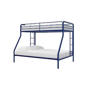 Cindy Blue Metal Twin Over Full Bunk Bed