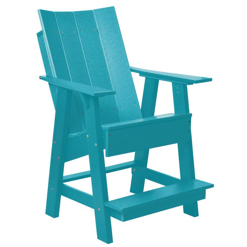 Wildridge Contemporary Aruba Blue Plastic Outdoor High Adirondack Chair 