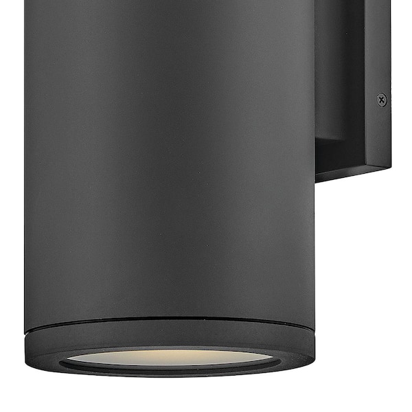 HINKLEY - Silo 2-Light Black Hardwired Outdoor Wall Lantern Sconce