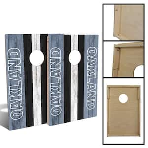 Oakland Football Cornhole Board Set (Includes 8 Bags)