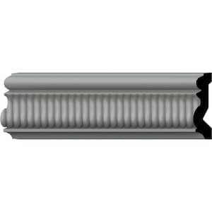 SAMPLE - 1 in. x 12 in. x 3-1/4 in. Urethane Nevio Chair Rail Moulding