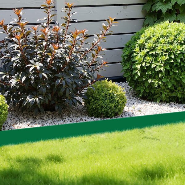 Unbranded 42 in. x 0.2 in. x 5 in. Green Metal Edging for Landscaping, Edging for Durable and Waterproof Garden Borders 2-Pack