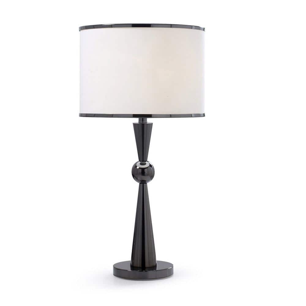 Dione TD 28.5 in. H Black Chrome Metal Table Lamp price history on PriceWatchPro