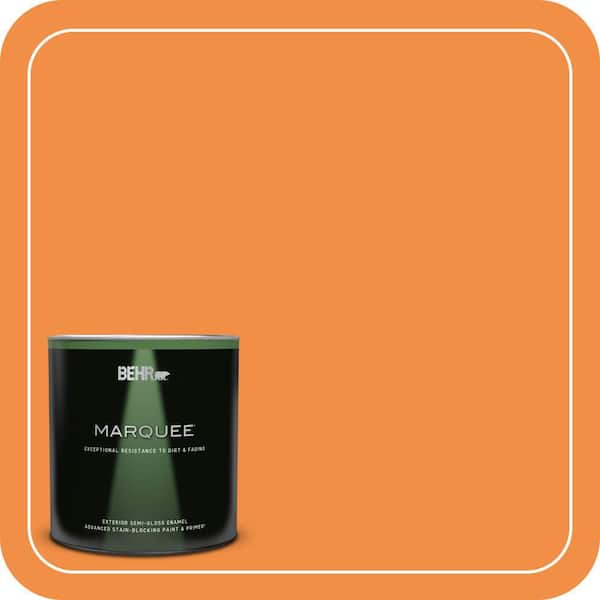 BEHR MARQUEE 1 qt. #260B-7 Bird of Paradise Semi-Gloss Enamel Exterior Paint & Primer