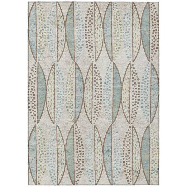 Chantille Machine Washable Indoor/Outdoor Abstract ACN2711 Ivory 3 ft. x 5 ft. Area Rug