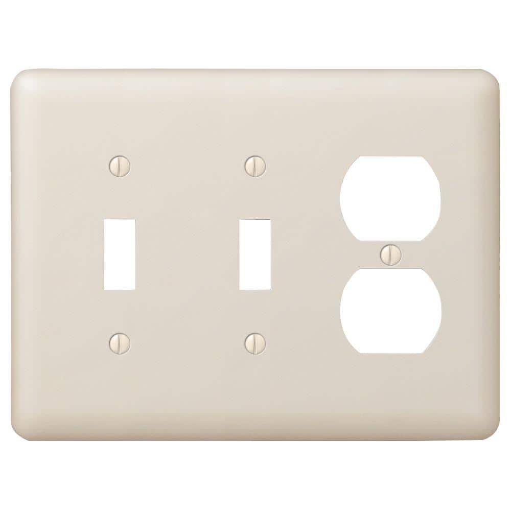 Devon Light Almond Metal 3-Gang Wall Plate