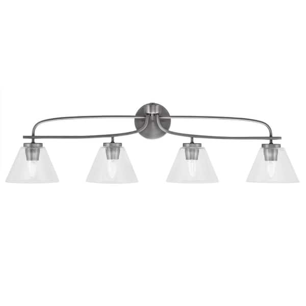 Unbranded Olympia 38.5 in. 4-Light Graphite Vanity Light