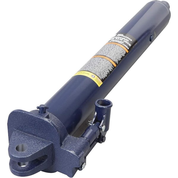 TCE 8 Ton Hydraulic Long Ram Jack with Single Piston Pump and Clevis Base (Fits: Garage/Shop Cranes, Engine Hoists, and More) w/Handle, Blue, AT30806U