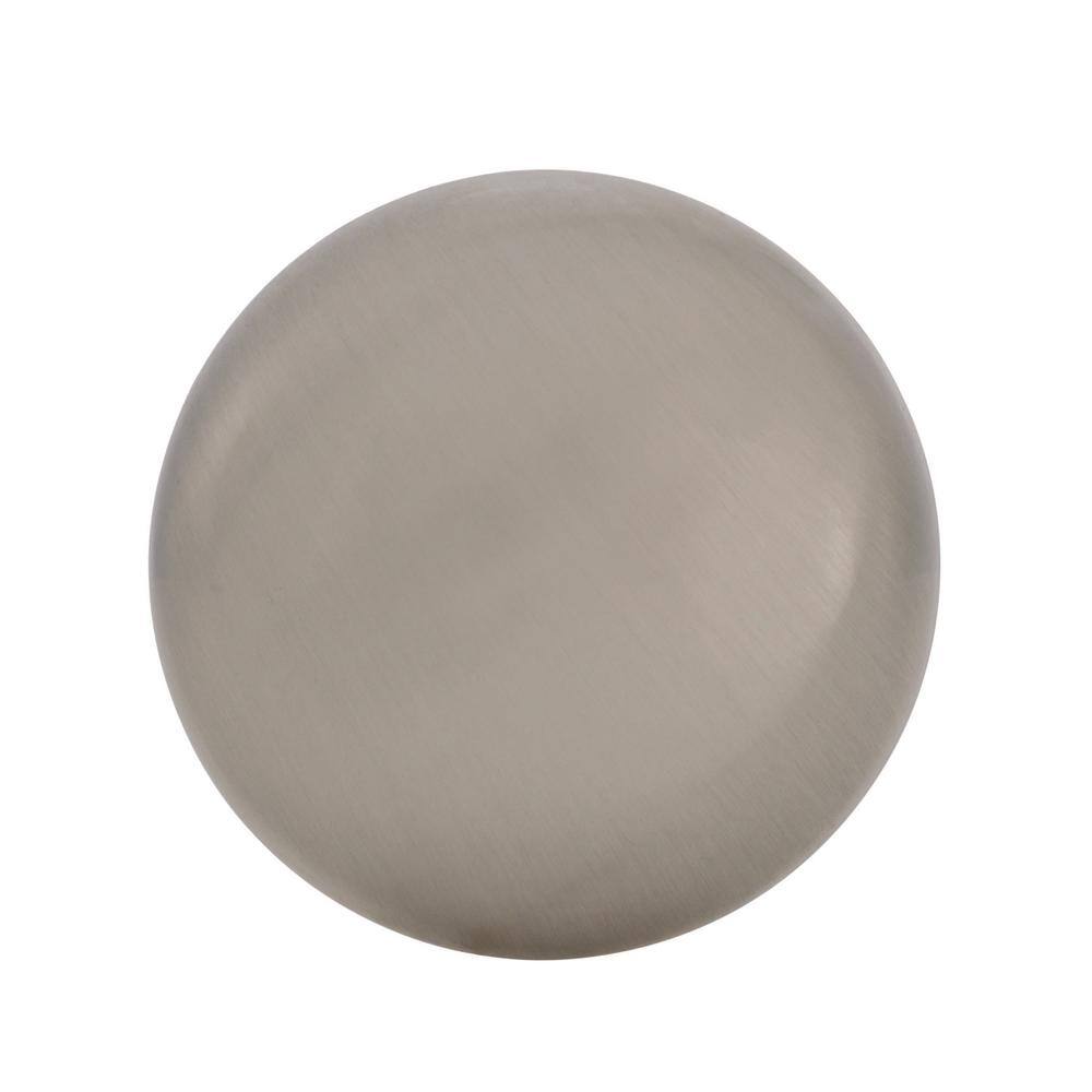 Sterling Nickel Round Cabinet Knob with Mounting Hardware