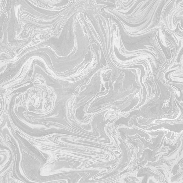 Graham & Brown Gray and White Marbled Removable Wallpaper