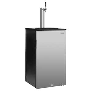 Single Tap 18 in.1/6 Barrel Beer Keg Dispenser with Electronic Control in Stainless Steel