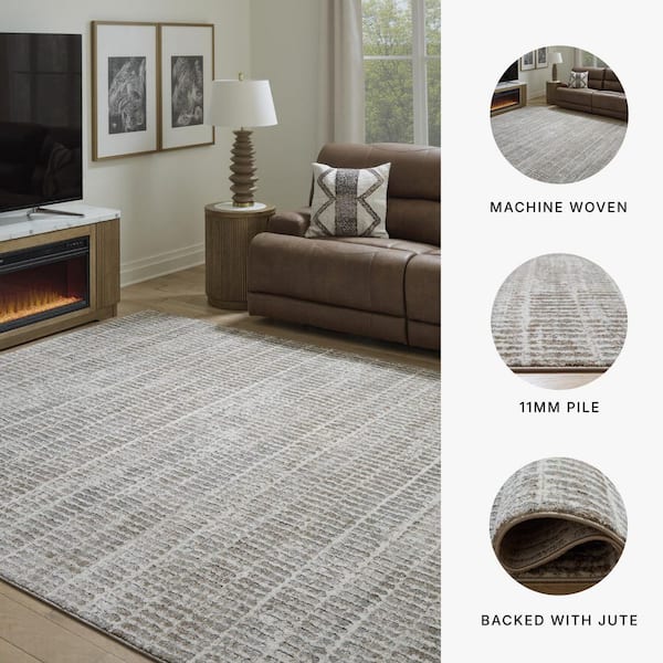 Signature DESIGN BY ASHLEY Fuadwick 8 ft. x 10 ft. Gray/White