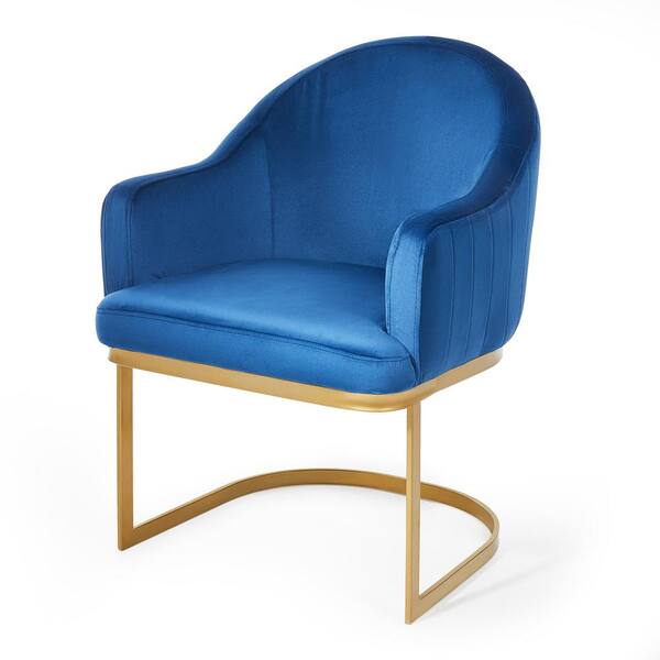 navy blue velvet club chair