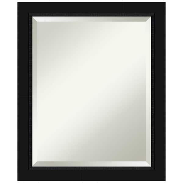 Avon 19 in. x 23 in. Casual Rectangle Framed Black Bathroom Vanity Mirror