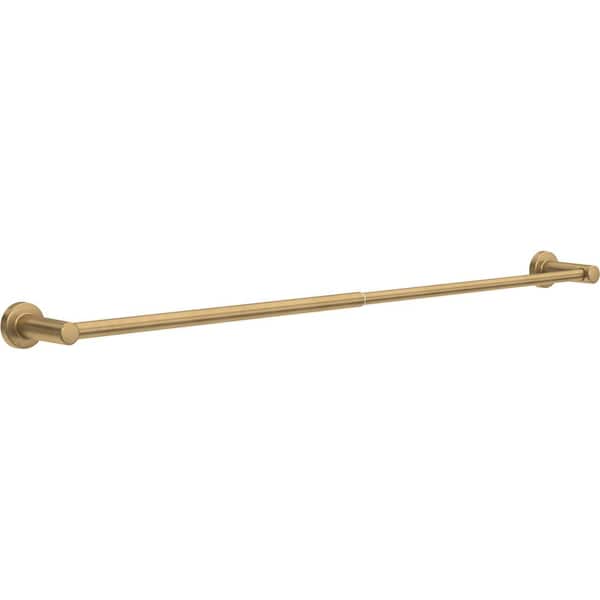 Franklin Brass Wake Telescoping 15-1/2 in. to 29 in. Wall Mounted Towel Bar, Adjustable Towel Holder in Satin Gold